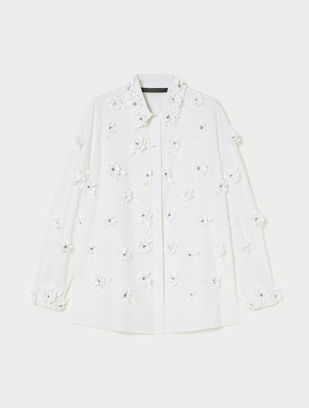 Poplin shirt with embroidery