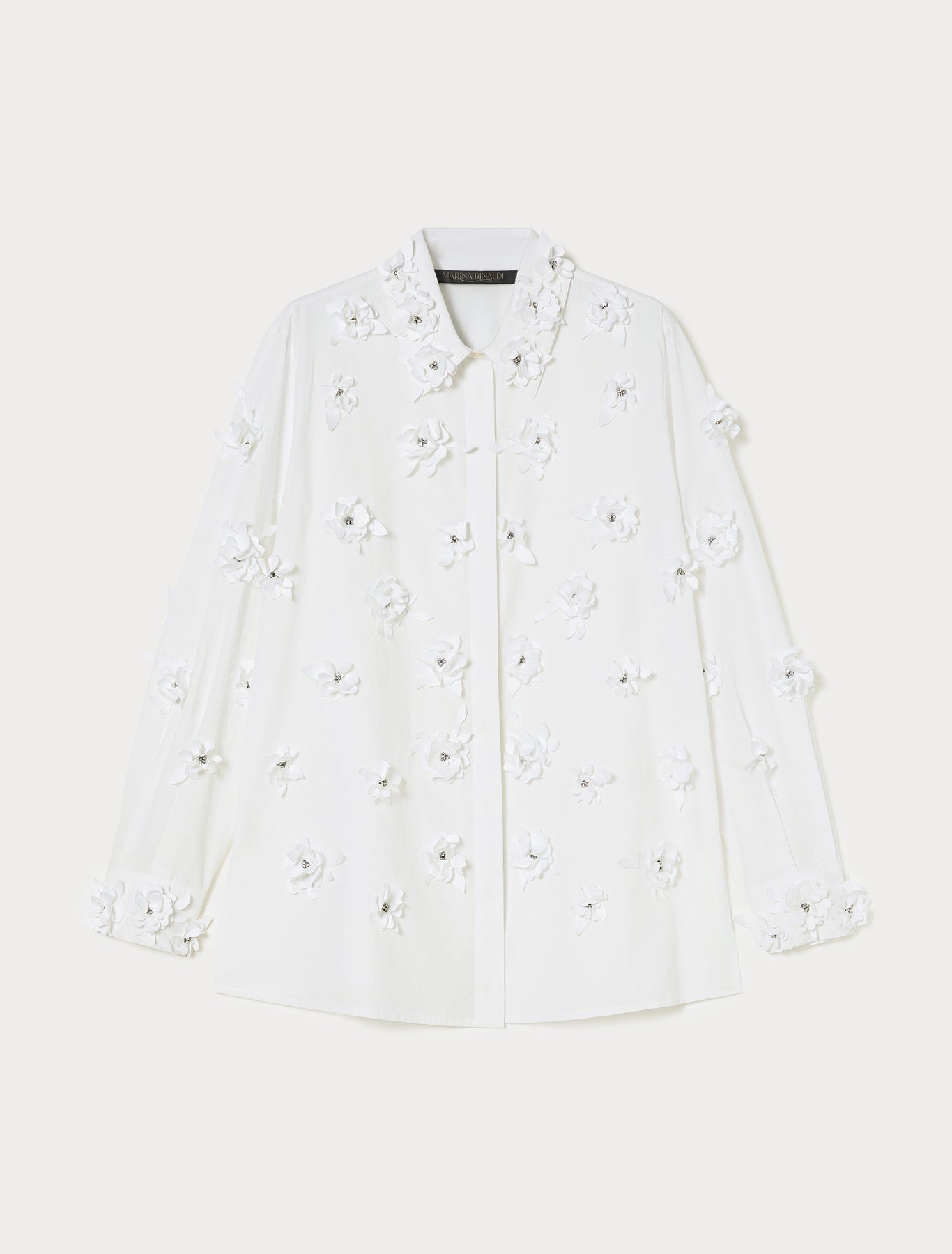 Poplin shirt with embroidery