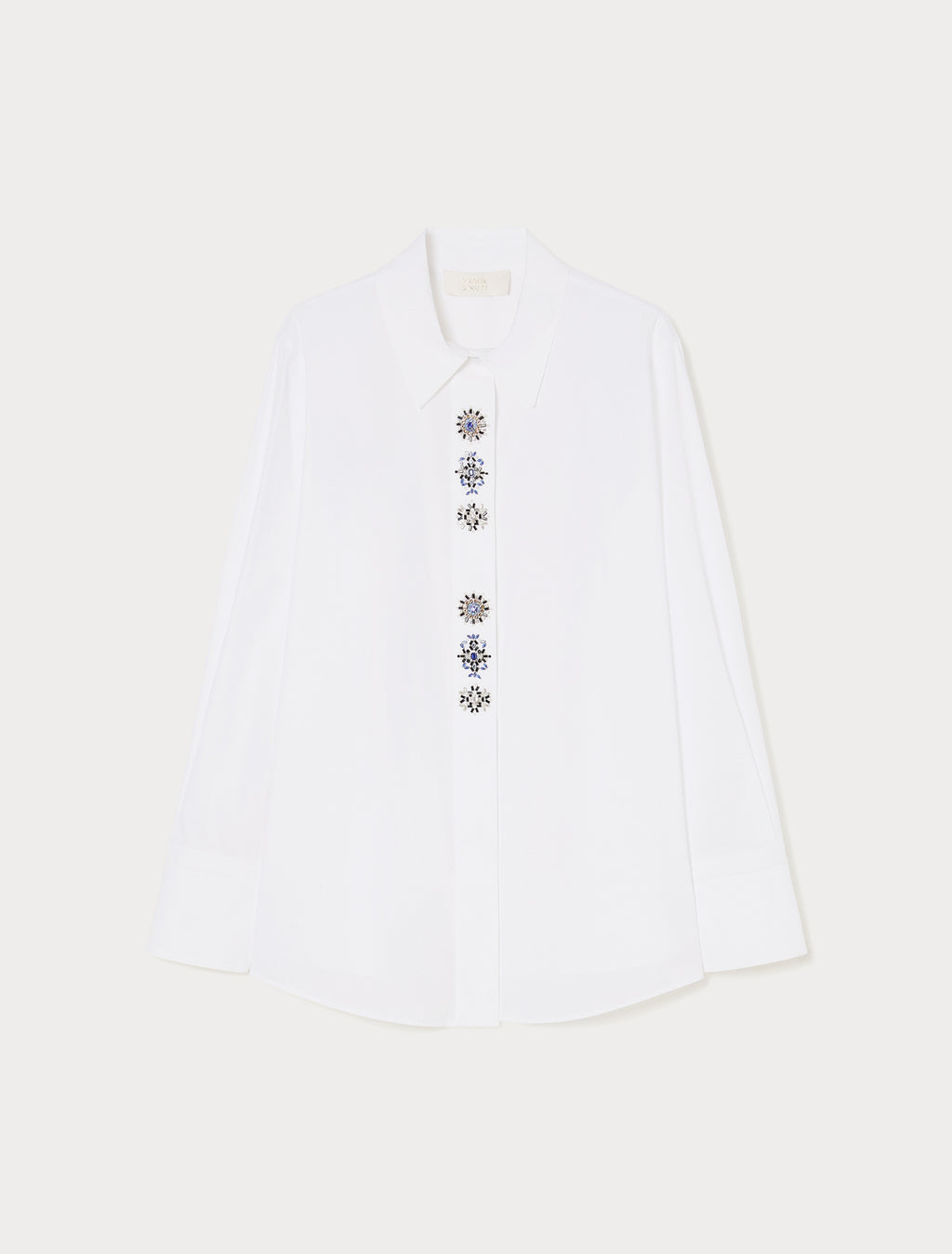 Marina Rinaldi embroidered poplin shirt for woman