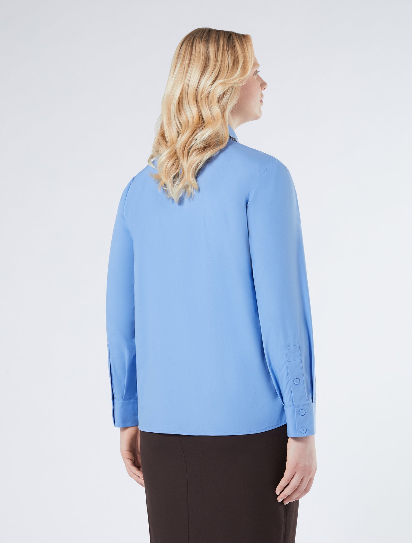 Embroidered poplin shirt