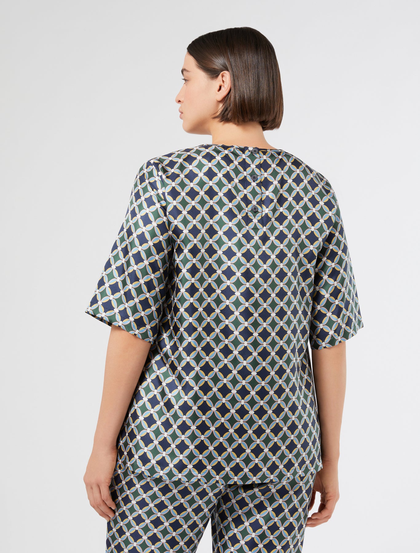 Silk twill blouse