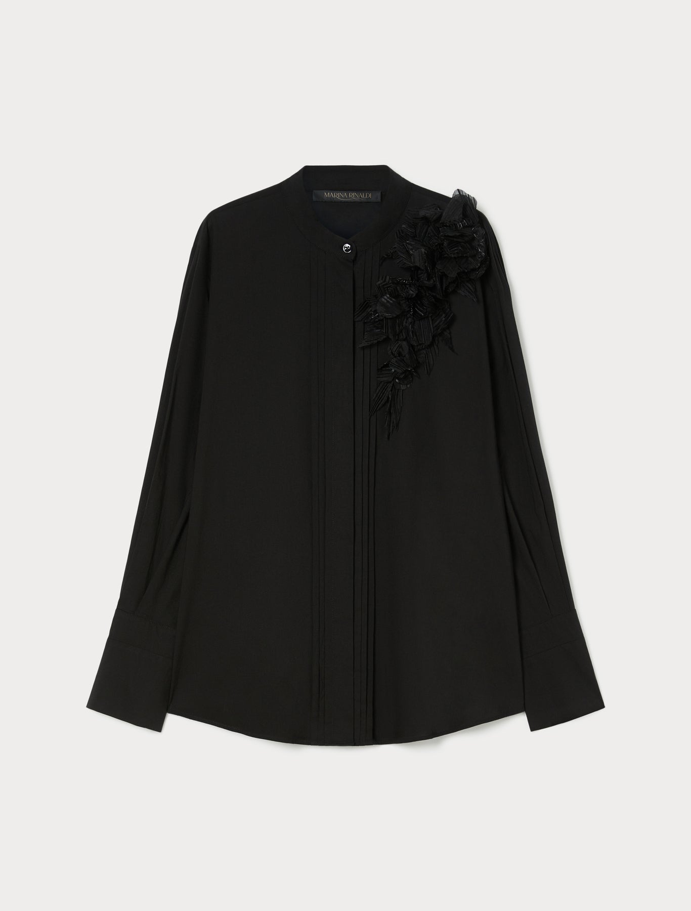 Embroidered voile shirt