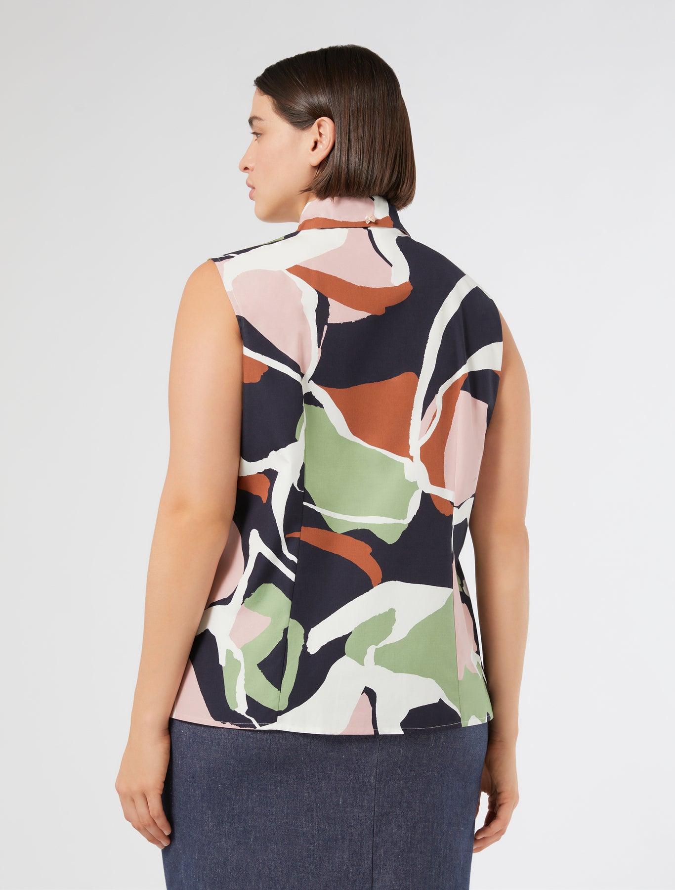 Printed poplin shirt