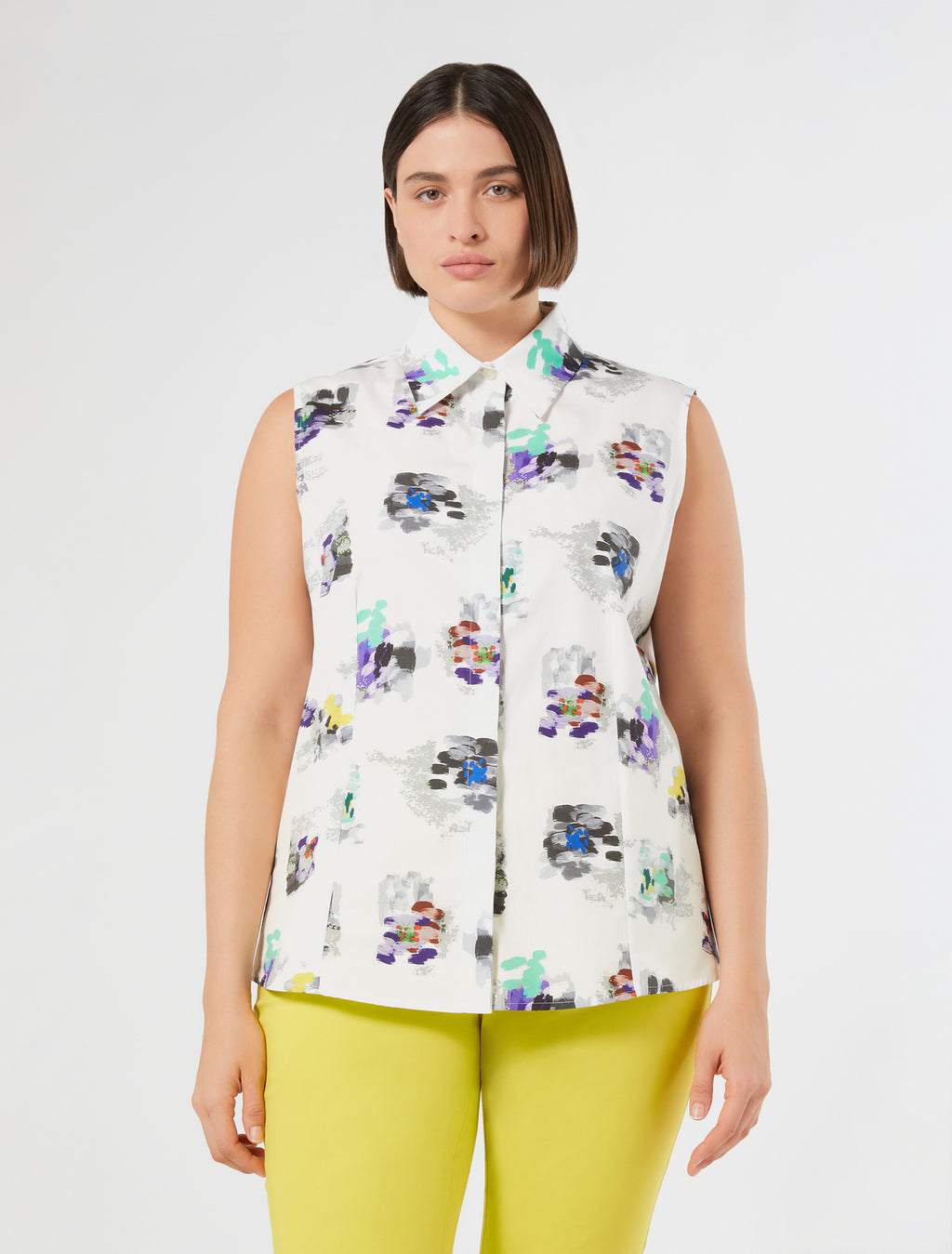 Printed poplin shirt