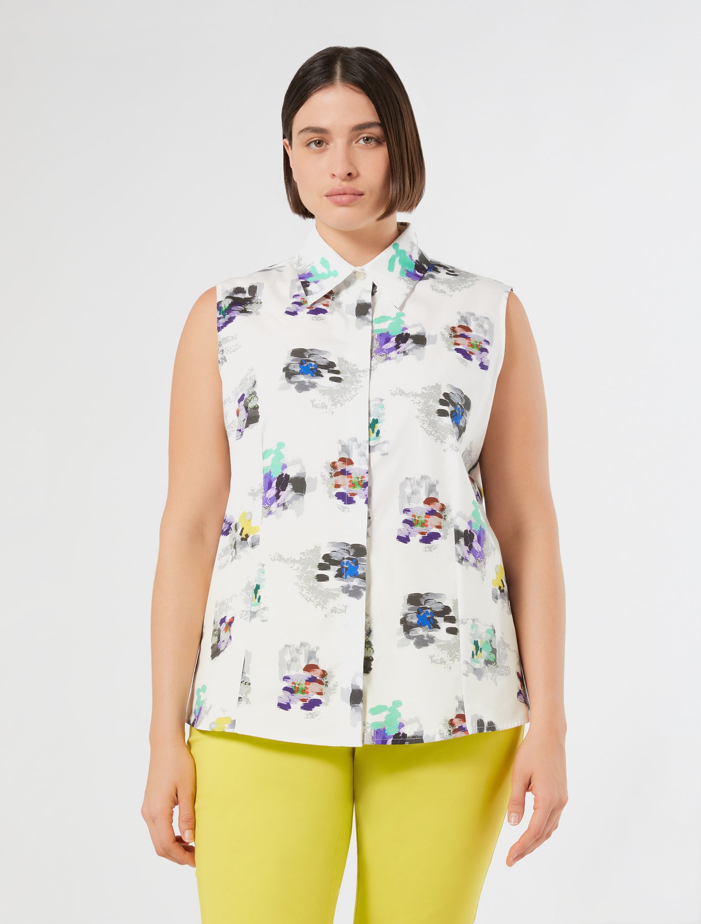 Printed poplin shirt
