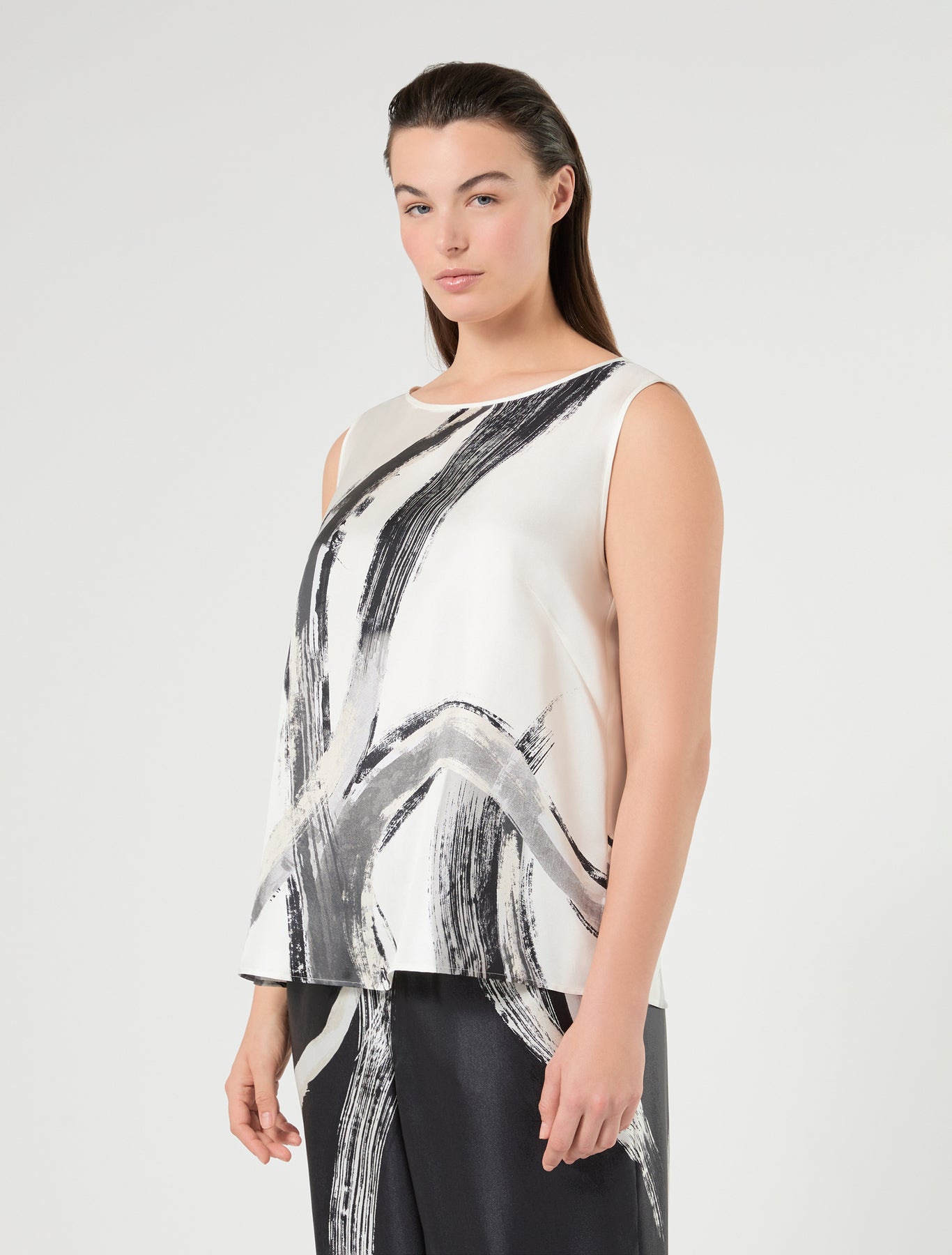 Marina Rinaldi silk twill top for woman