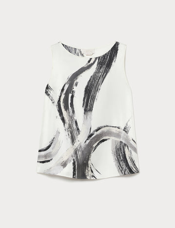 Marina Rinaldi silk twill top for woman