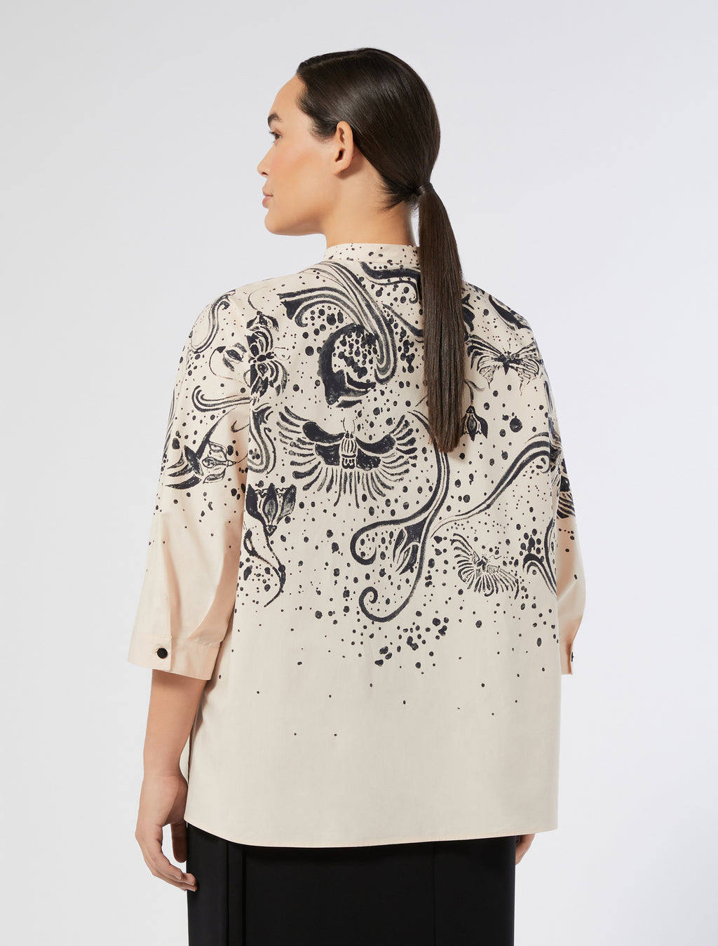Printed poplin shirt