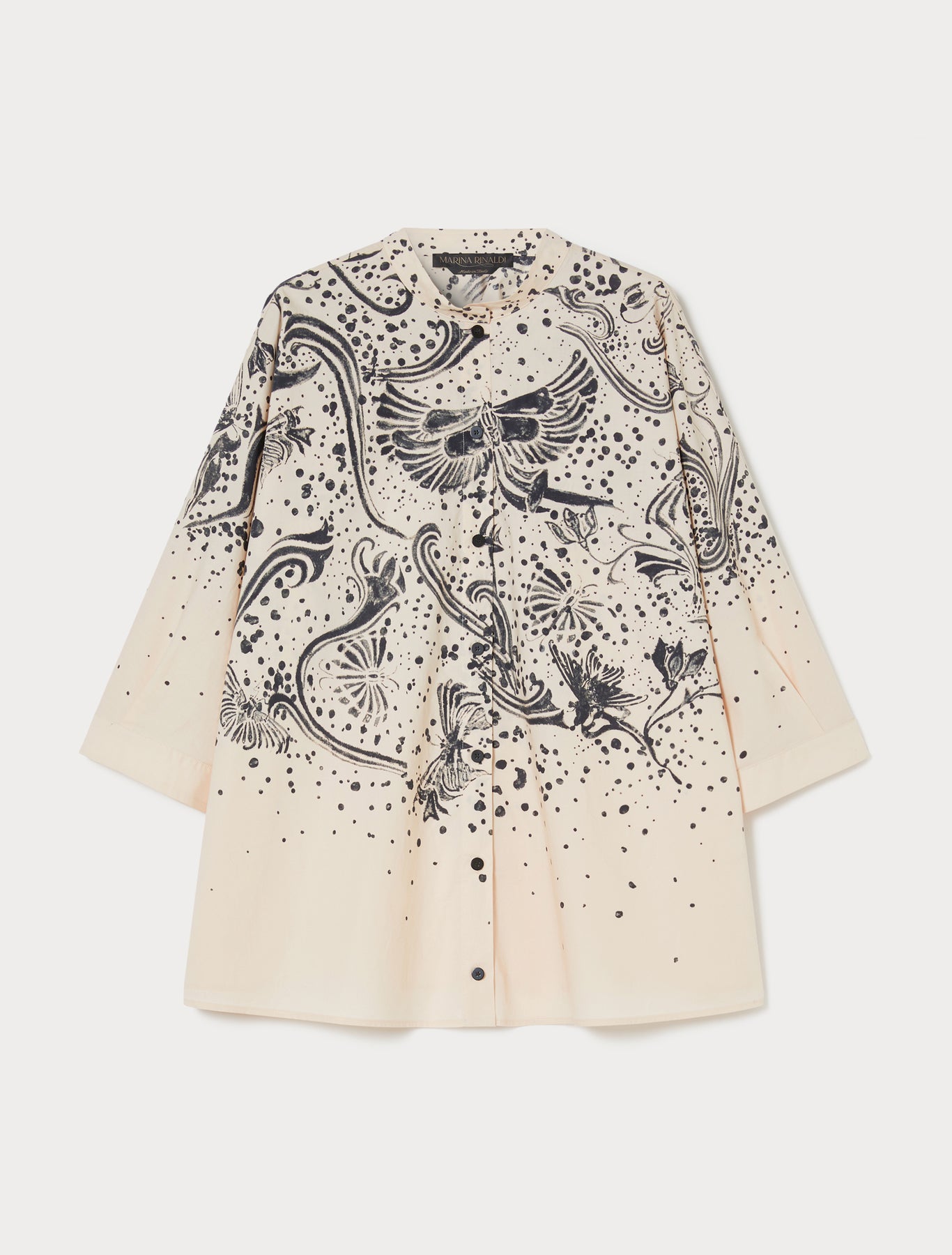 Printed poplin shirt