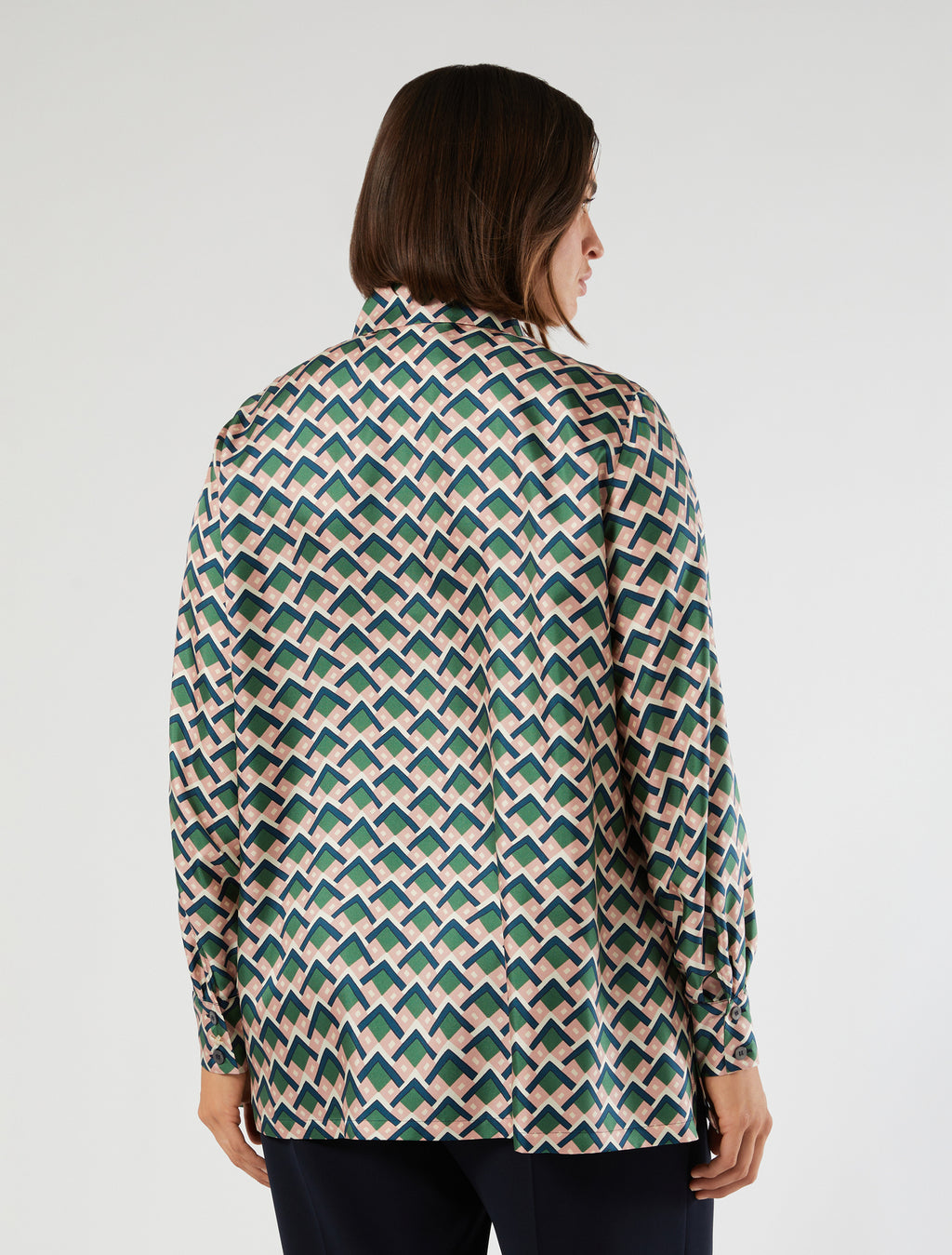 Pure silk twill shirt