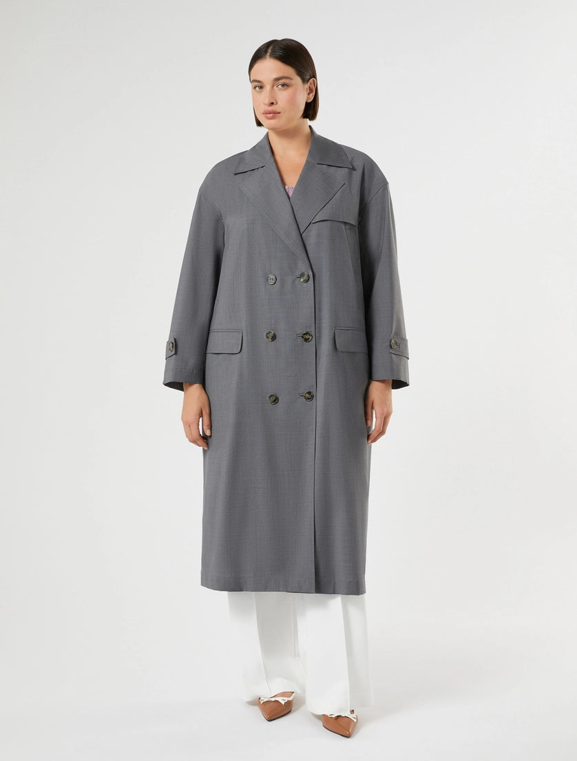 Light woollen cloth duster coat