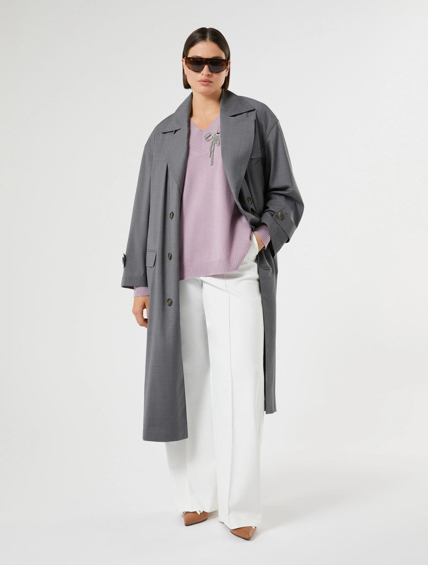 Light woollen cloth duster coat