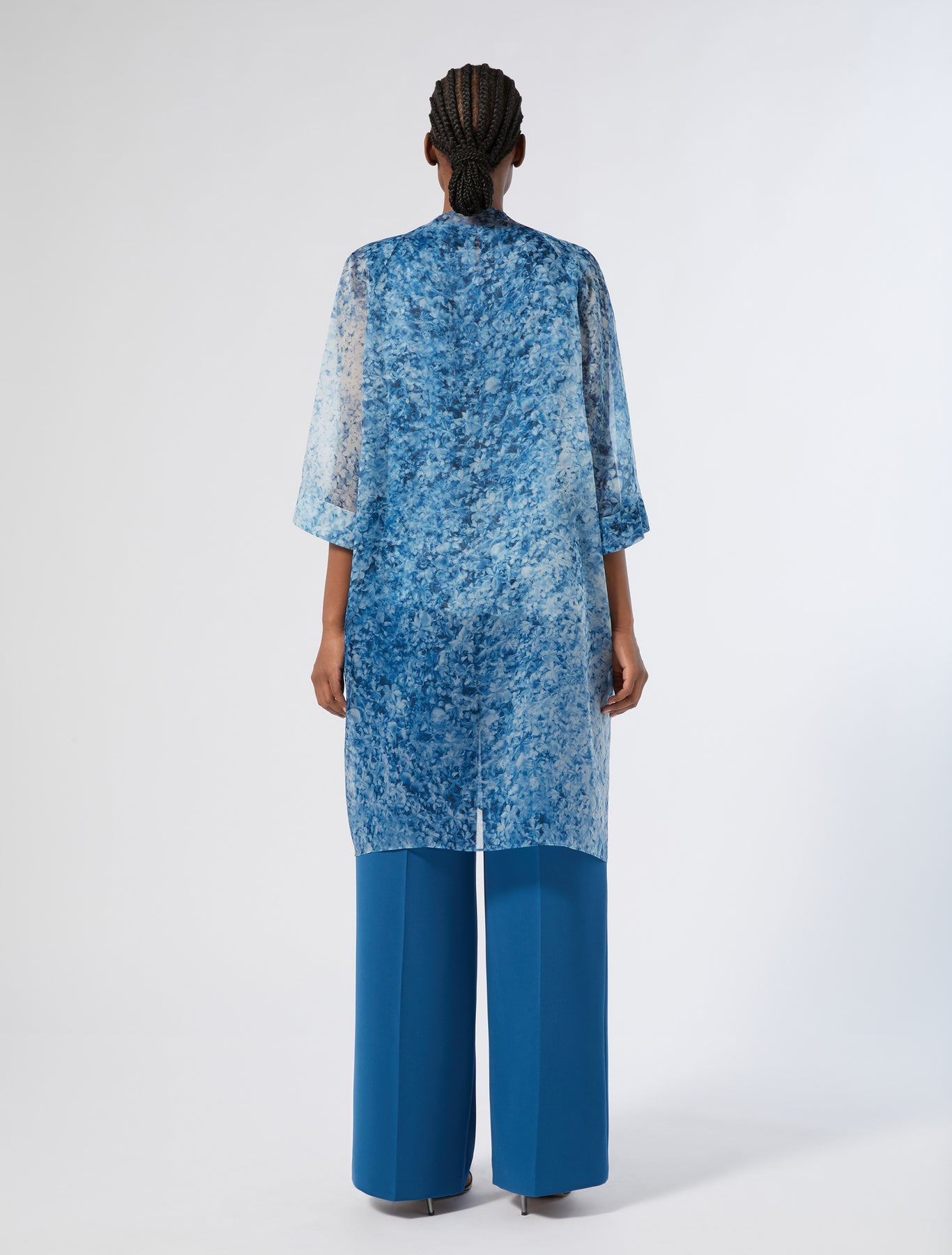 Silk organza duster coat