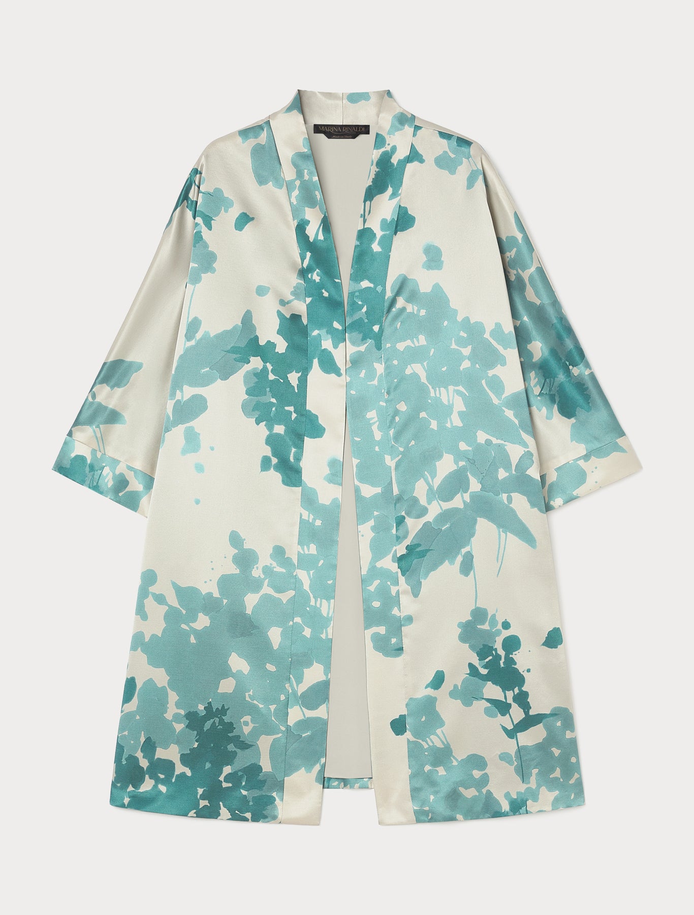 Silk satin duster coat