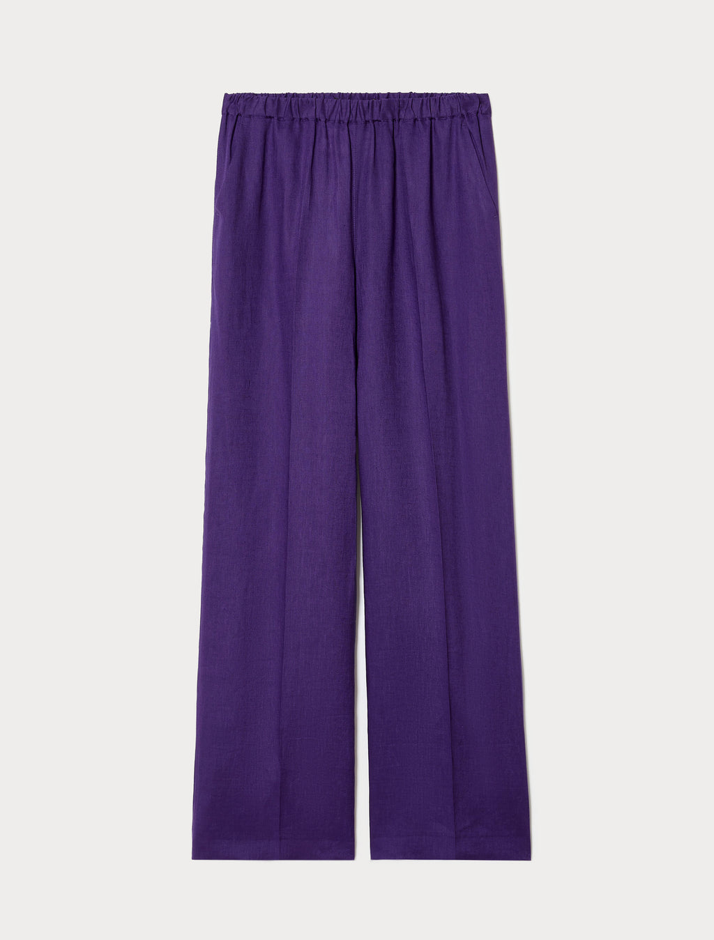 marina rinaldi linen canvas trousers for woman