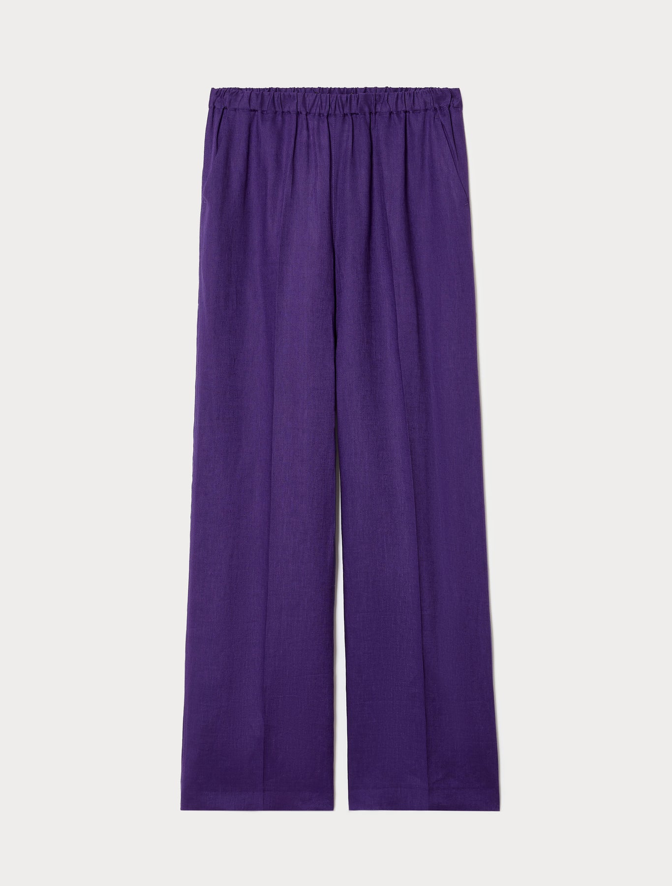 marina rinaldi linen canvas trousers for woman