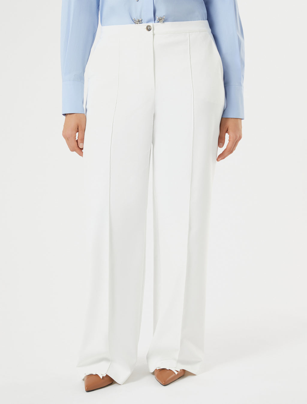 Straight-fit cotton canvas trousers