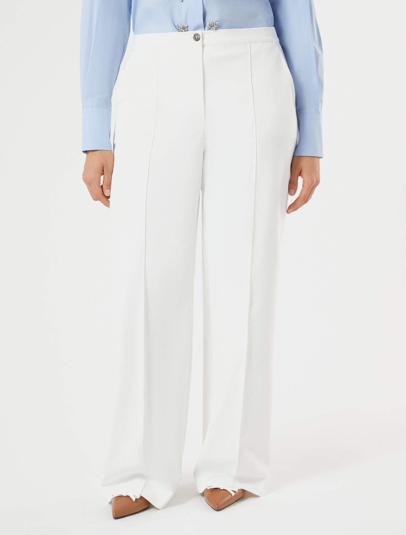 Straight-fit cotton canvas trousers