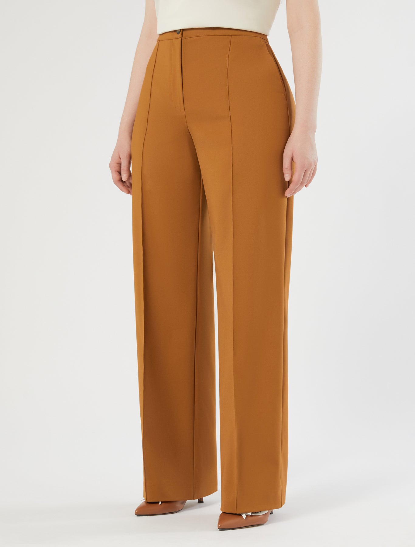 Straight-fit cotton canvas trousers