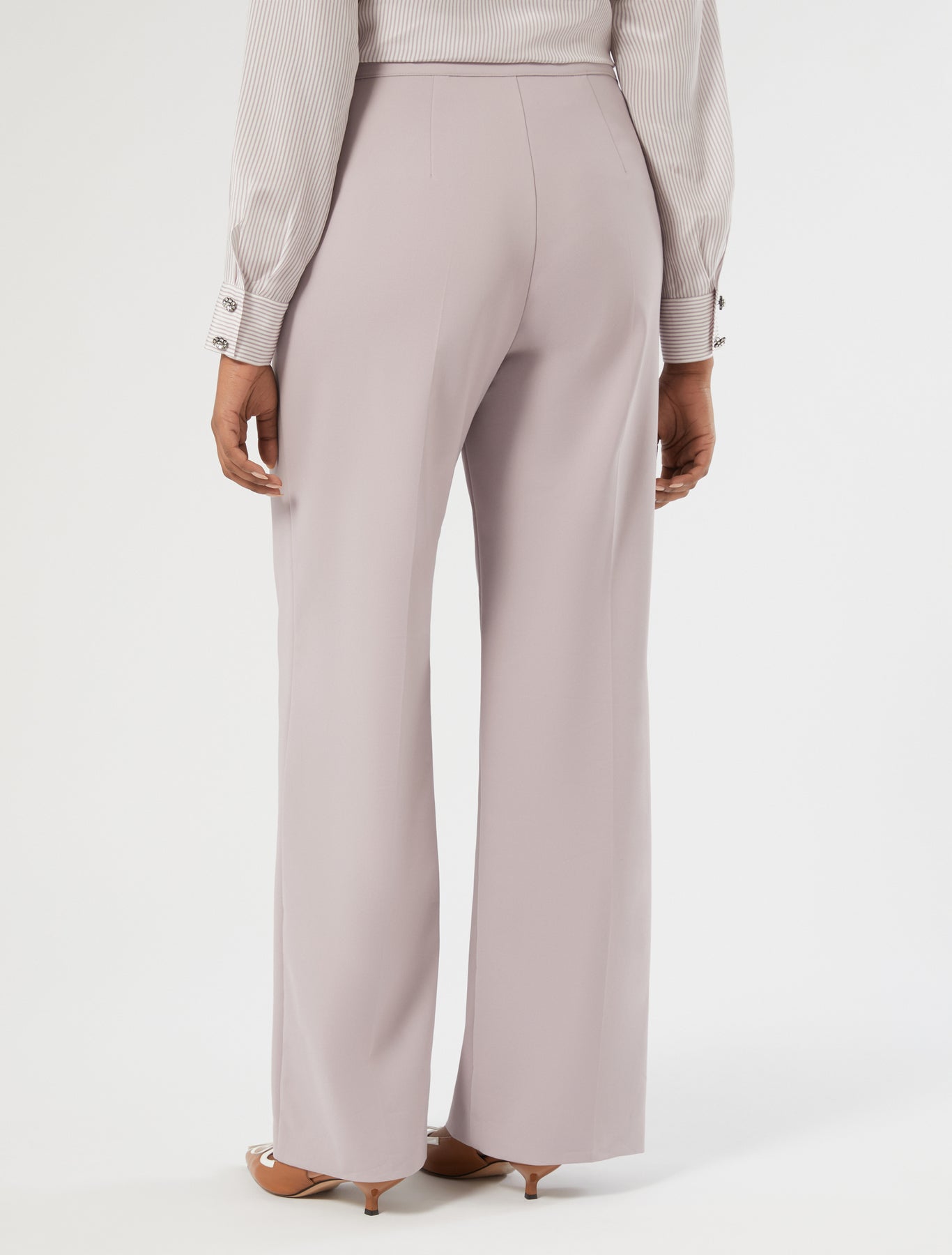 Straight-fit cotton canvas trousers