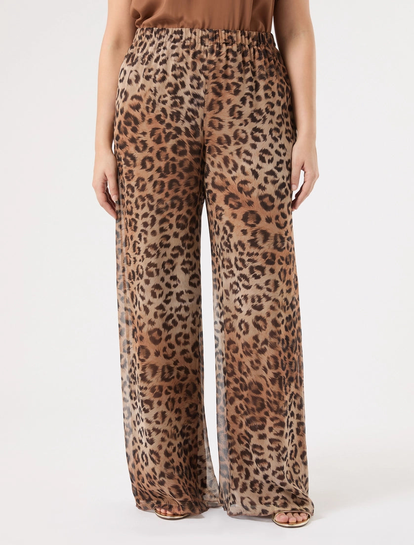 marina rinaldi silk georgette trousers for woman