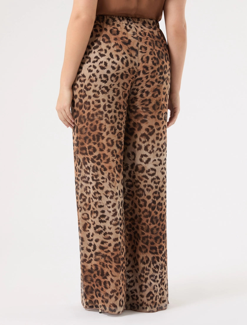 marina rinaldi silk georgette trousers for woman