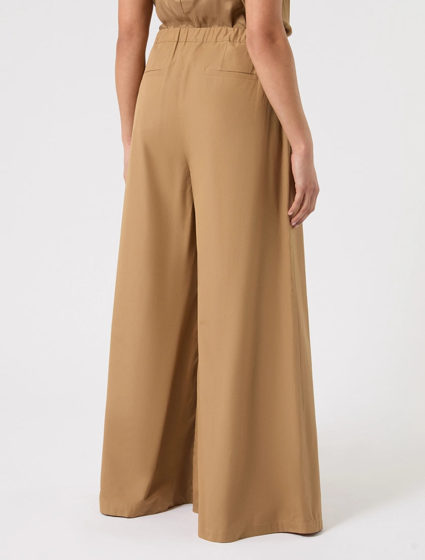 marina rinaldi cotton poplin trousers for woman