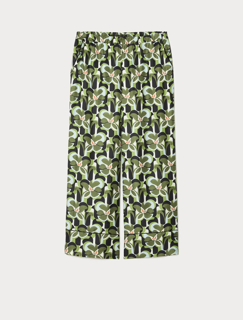 marina rinaldi silk twill trousers for woman