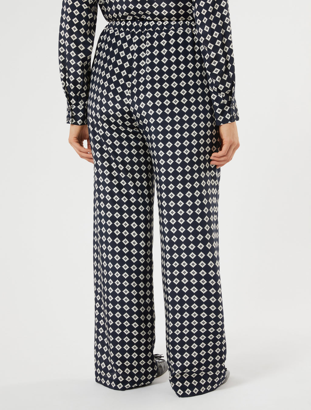 Silk crepe de chine trousers