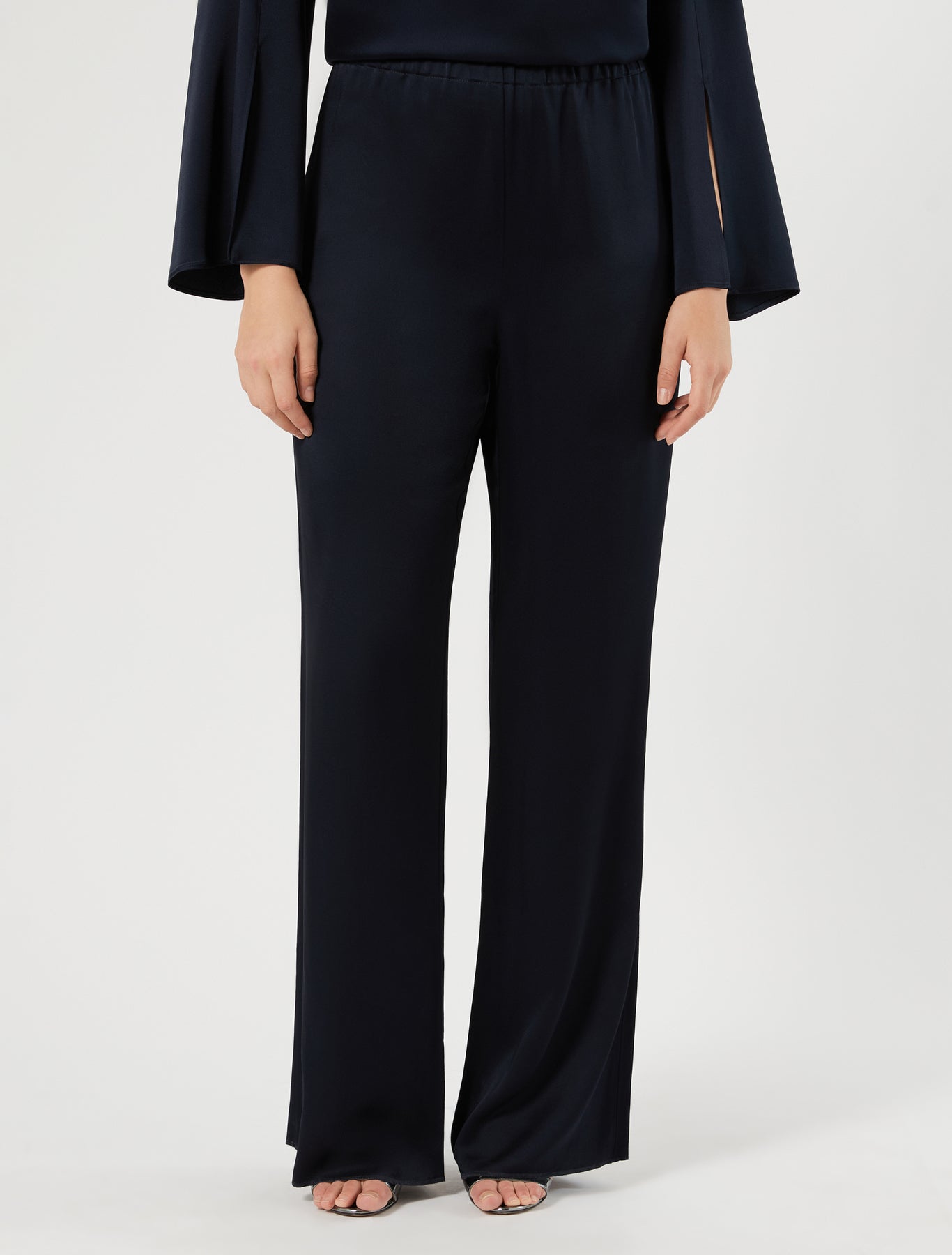 Shiny frisottino trousers