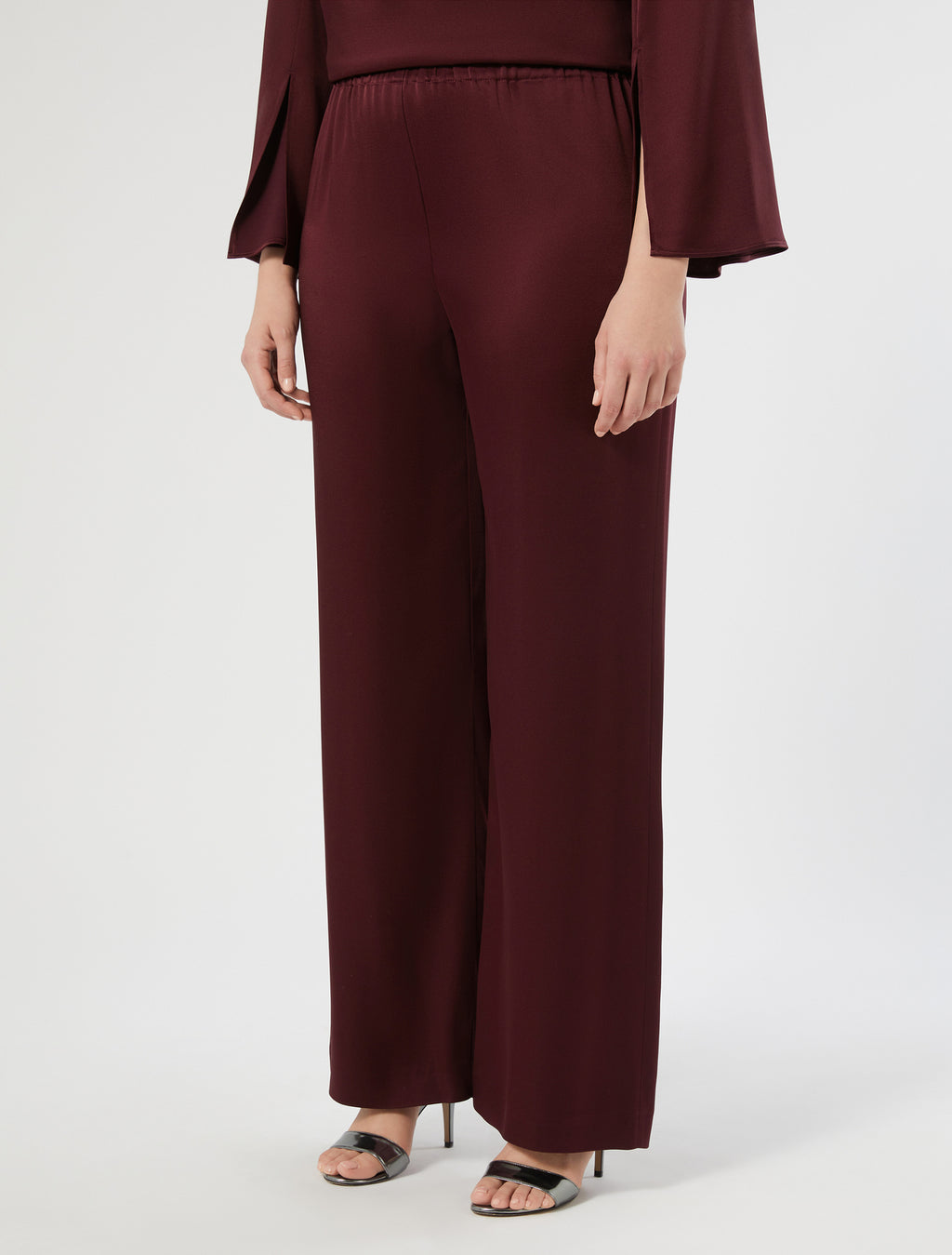 Shiny frisottino trousers