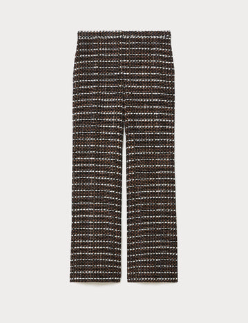 Bouclé fabric trousers