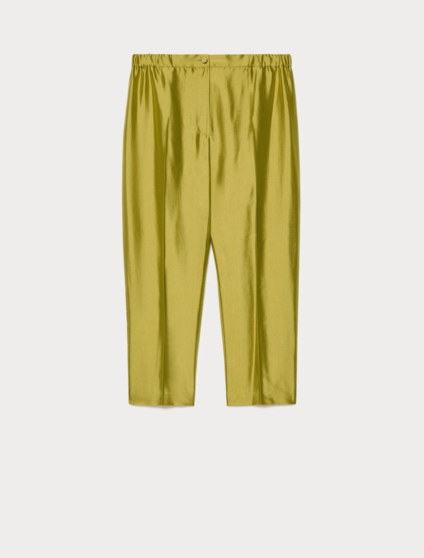 marina rinaldi silk shantung trousers for woman