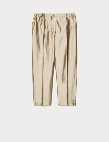 marina rinaldi silk shantung trousers for woman