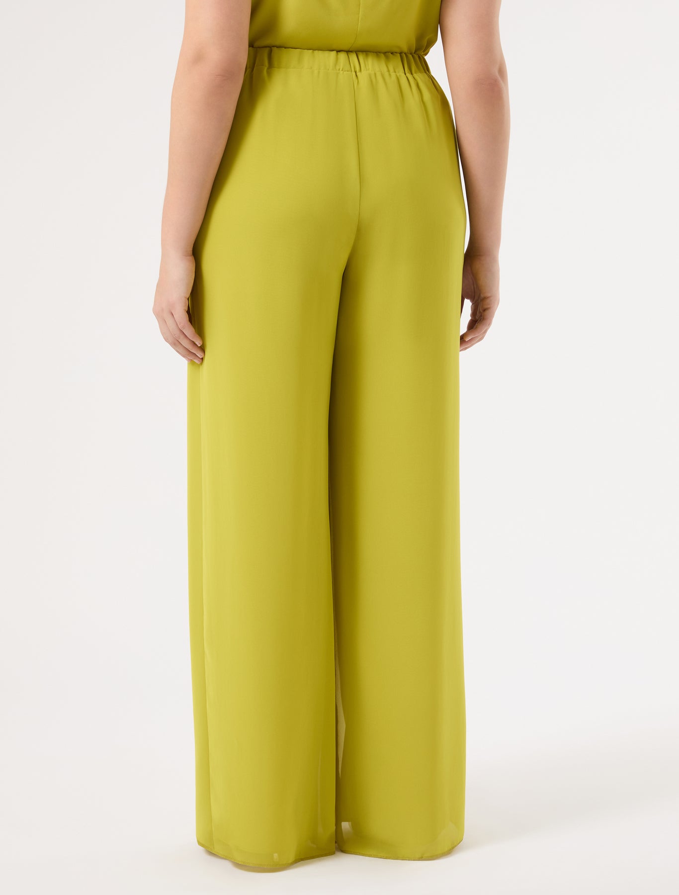marina rinaldi loose trousers in georgette for woman