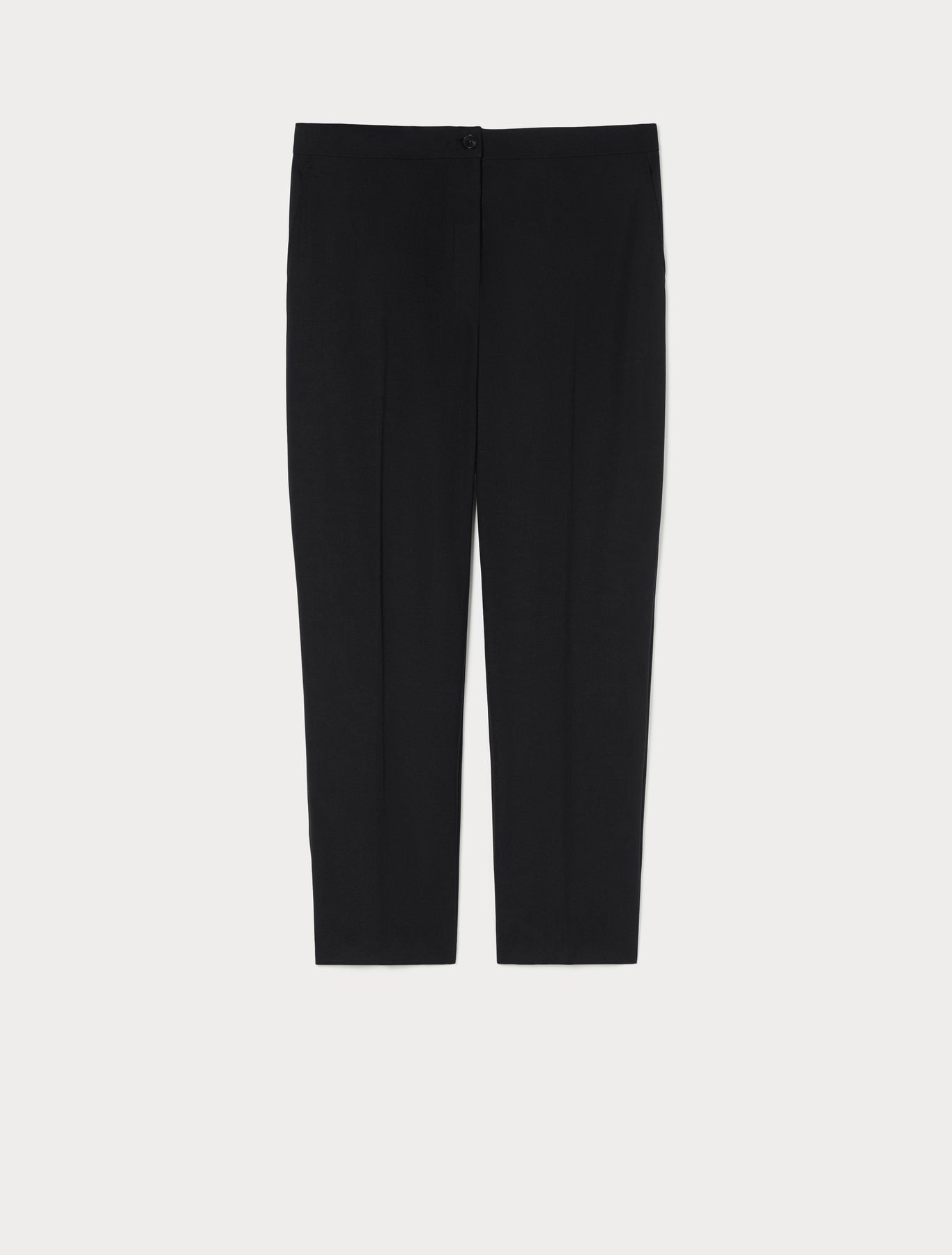 Straight-fit pure woollen cloth trousers