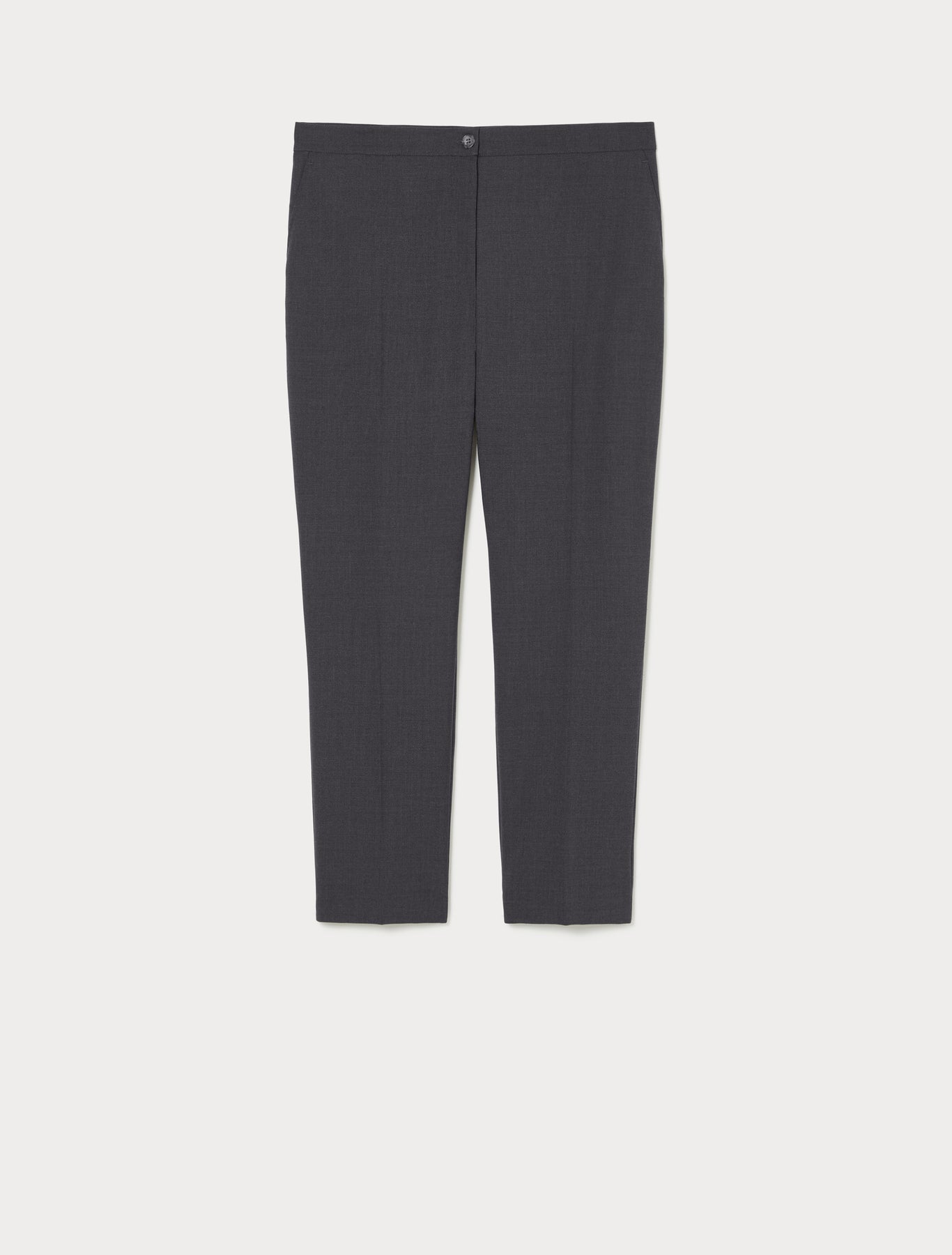 Straight-fit pure woollen cloth trousers