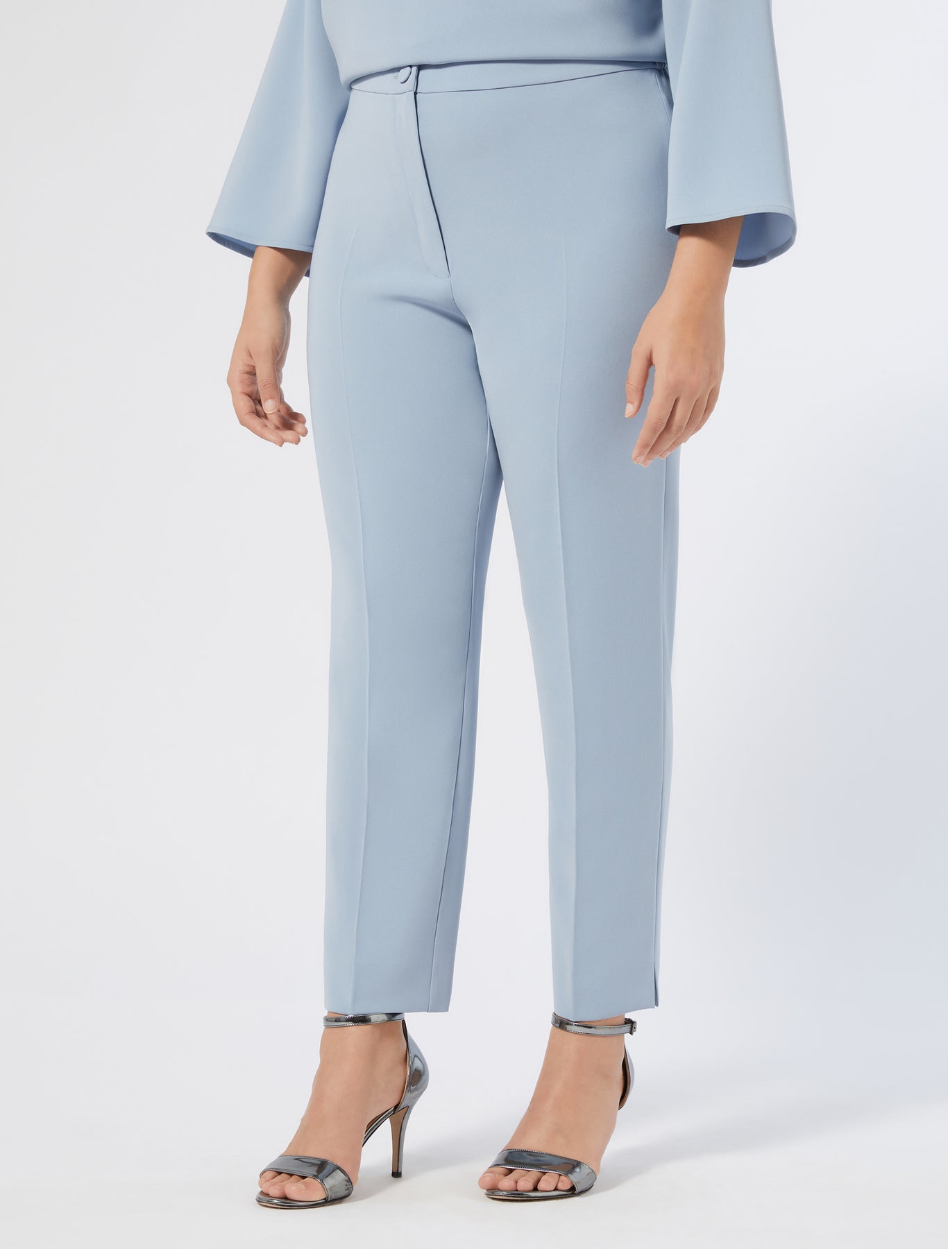 Slim-fit cady trousers
