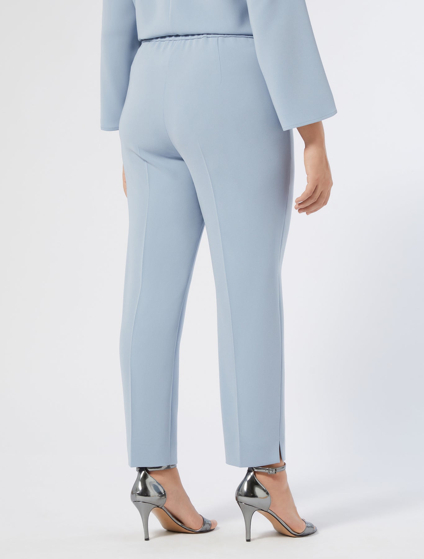Slim-fit cady trousers