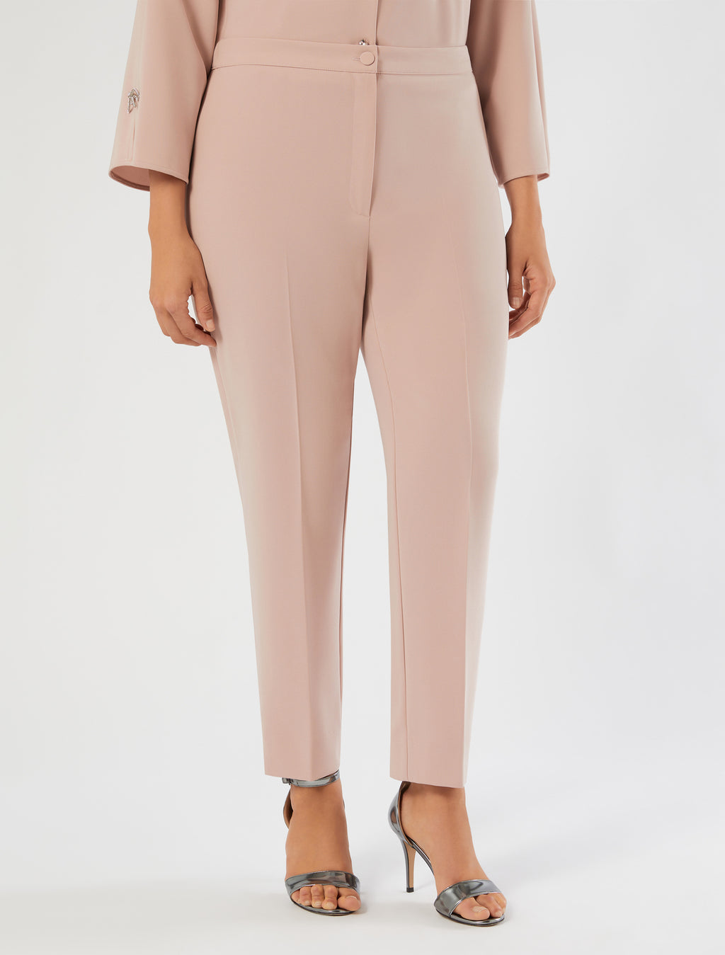 marina rinaldi slim-fit cady trousers for woman