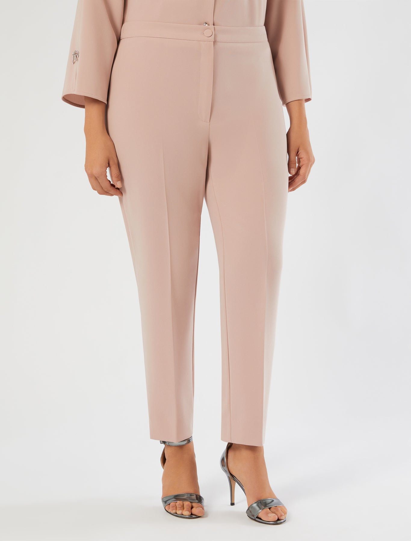 marina rinaldi slim-fit cady trousers for woman