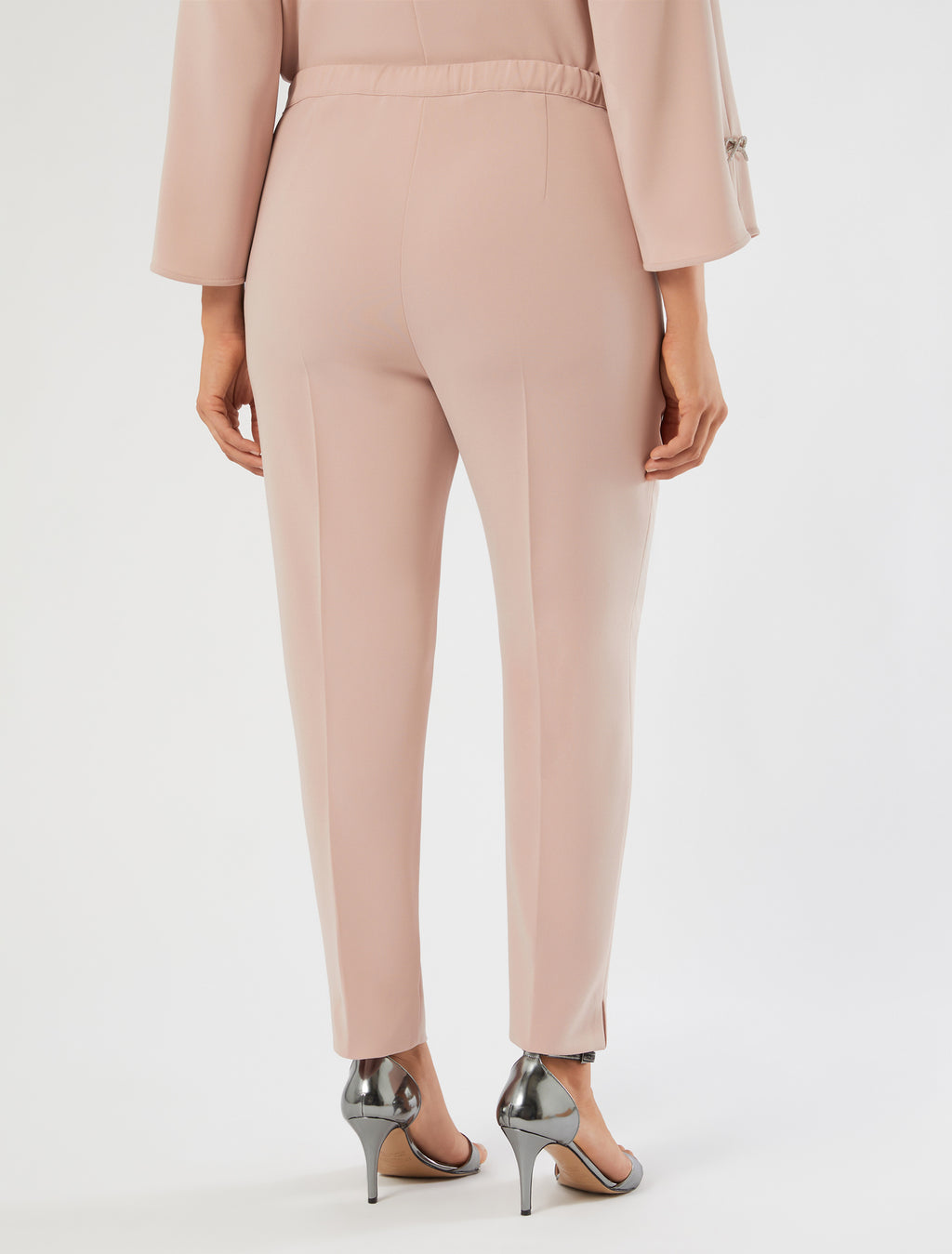 marina rinaldi slim-fit cady trousers for woman