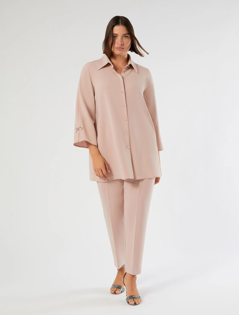 Slim-fit cady trousers