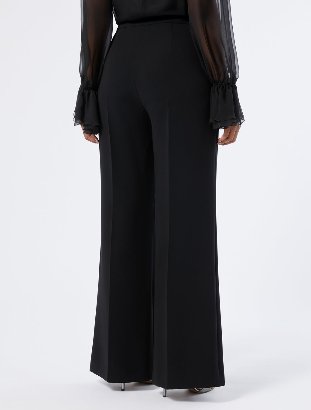 marina rinaldi flared cady trousers for woman