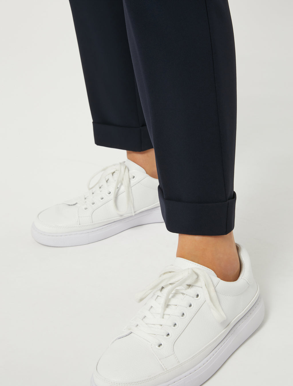 Slim-fit cady trousers