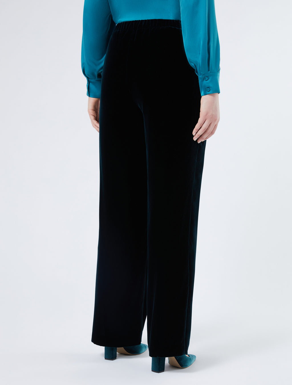 marina rinaldi velvet trousers for woman