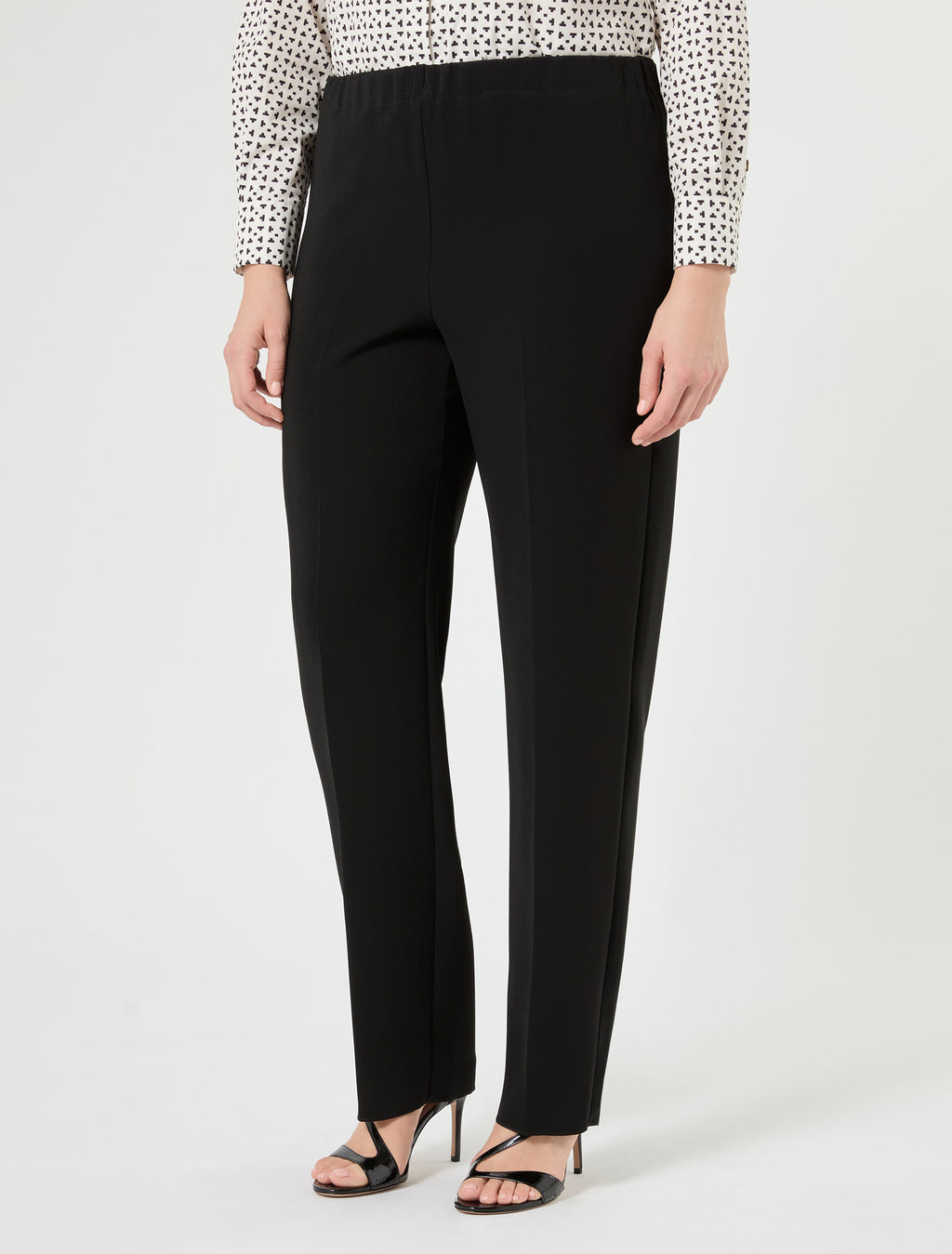 marina rinaldi straight-fit cady trousers for woman