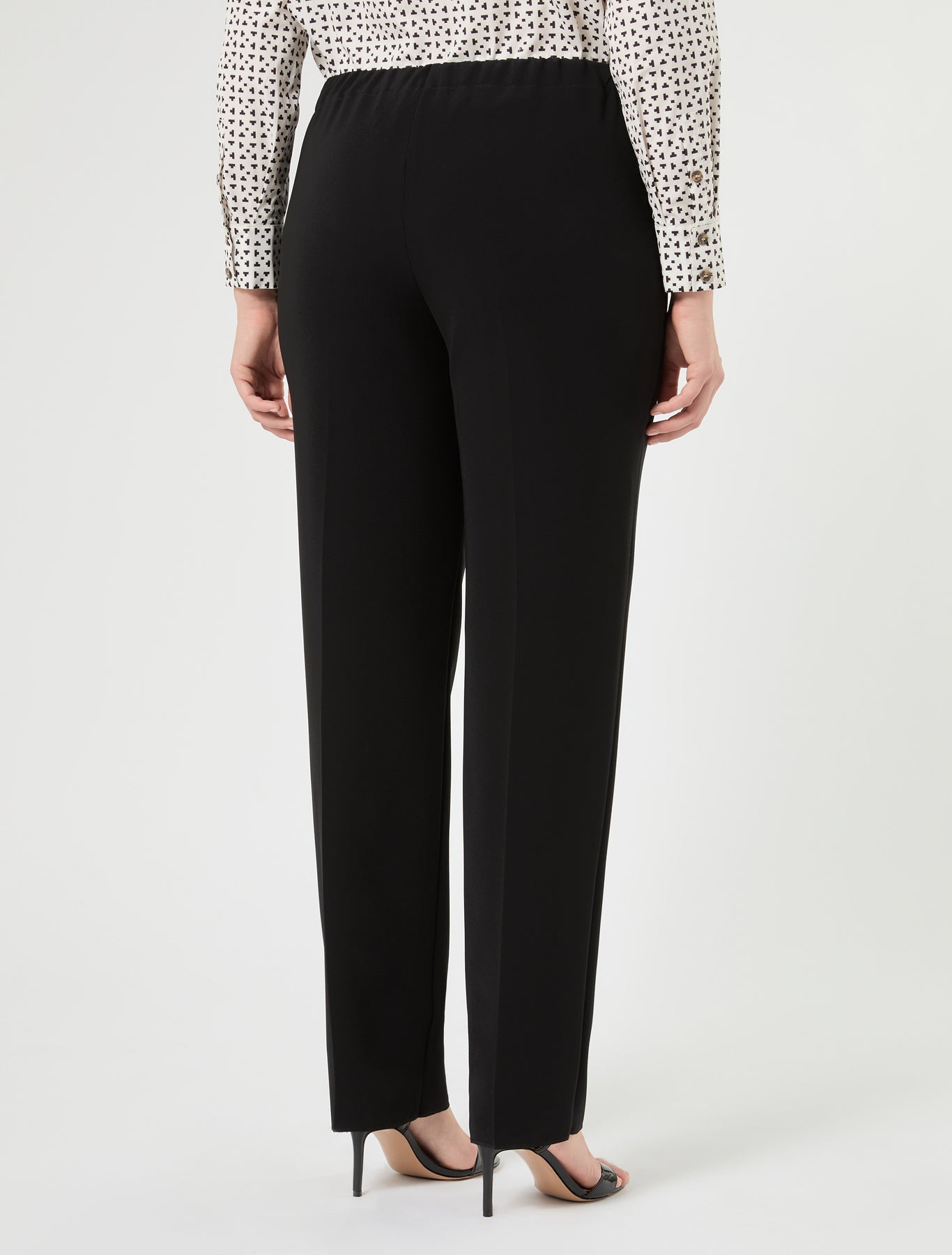 marina rinaldi straight-fit cady trousers for woman
