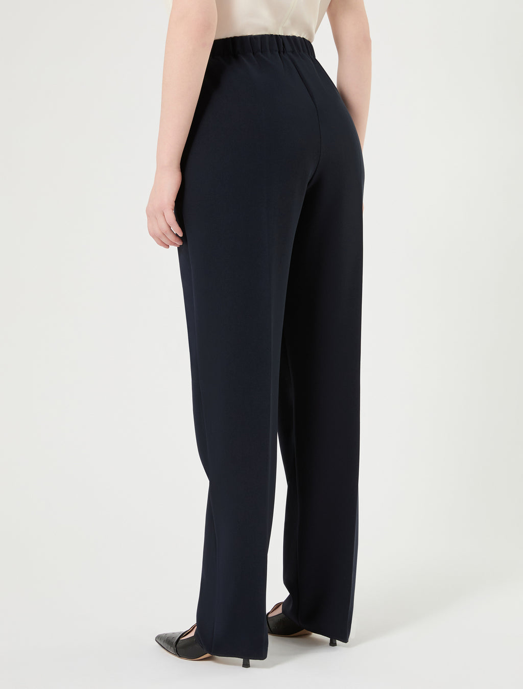 marina rinaldi straight-fit cady trousers for woman