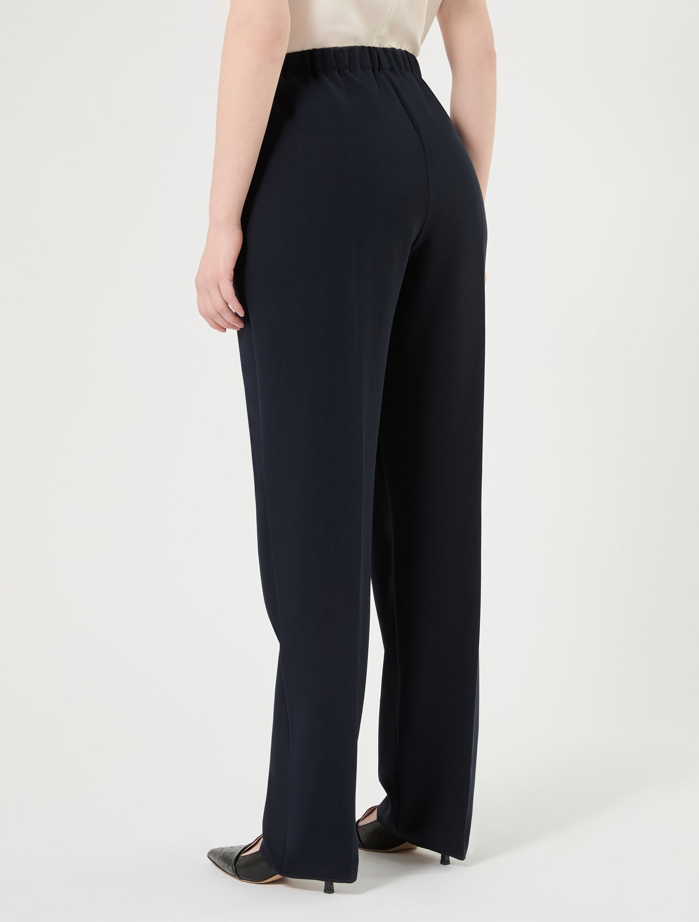 marina rinaldi straight-fit cady trousers for woman